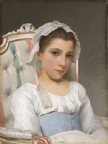 Portrait of a young girl, Hugo Salmson